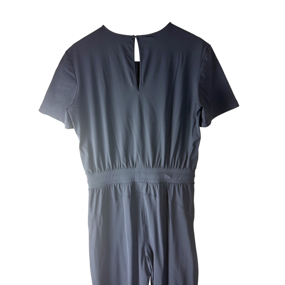Sweaty Betty Explorer Jumpsuit Black Short Sleeve Drawstring Waist Womens L - Picture 6 of 8